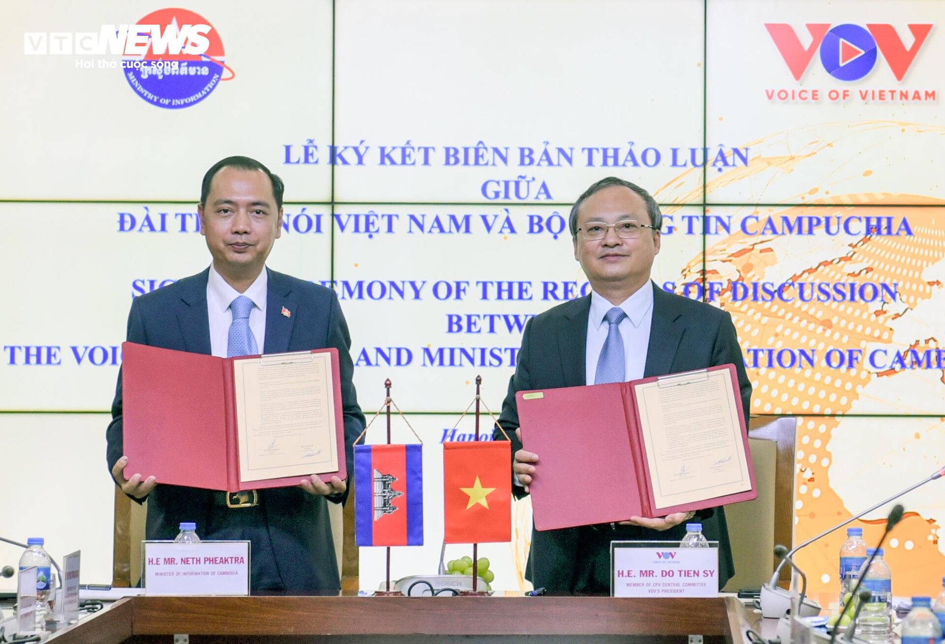 Hình ảnh Bộ trưởng Bộ Thông tin Campuchia thăm Đài VOV và Đài TH Kỹ thuật số VTC - 3